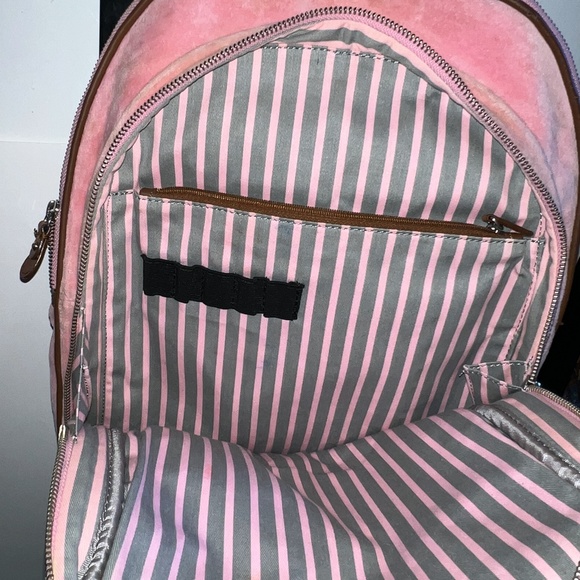 Vintage Rare Pink Juicy Couture Backpack Velour Purse Shoulder Bag y2k preloved - Picture 4 of 15